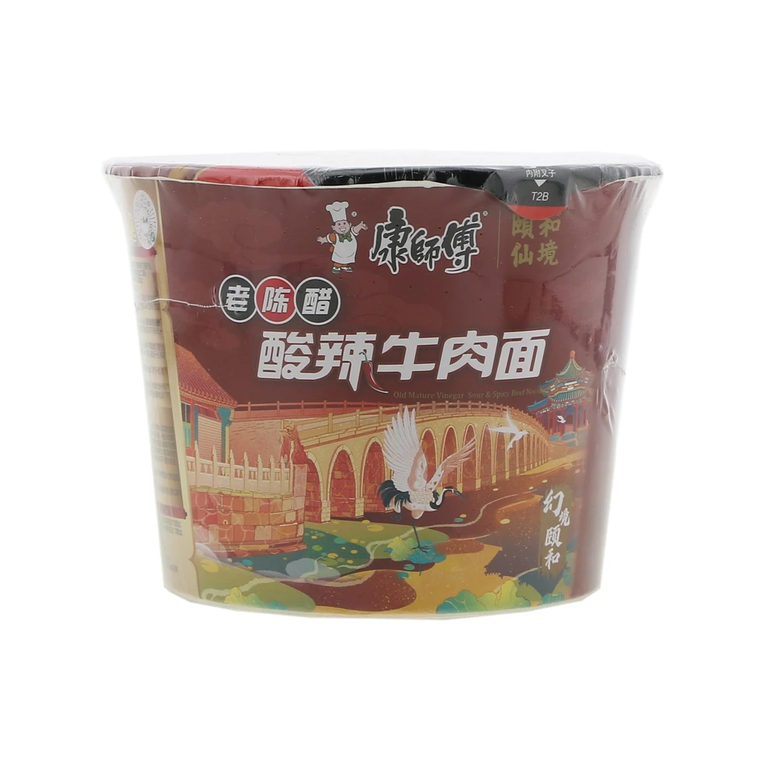 康师傅老陈醋酸辣牛肉桶面 122g