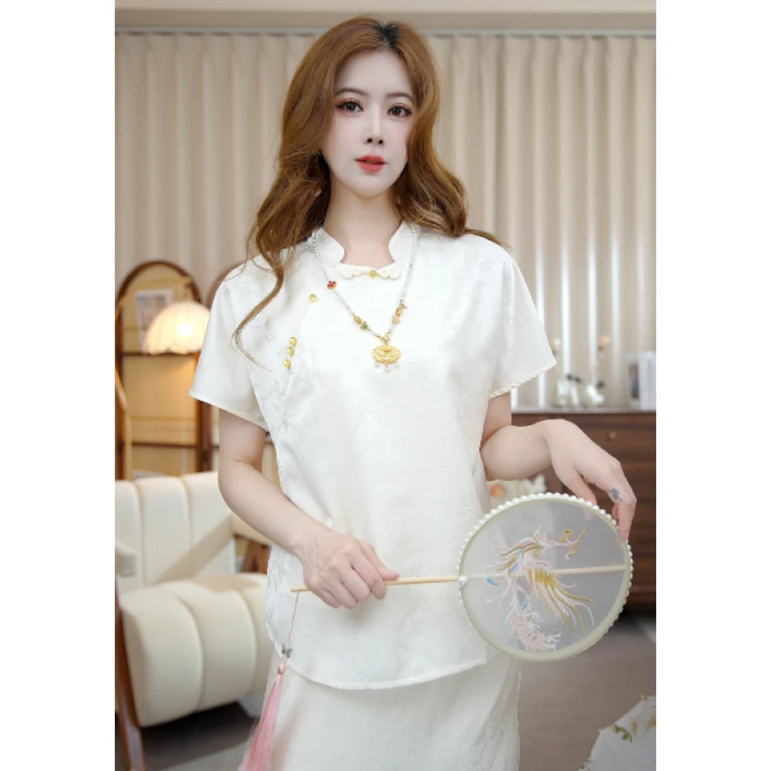 《春意》新中式国风气质百搭短袖上衣