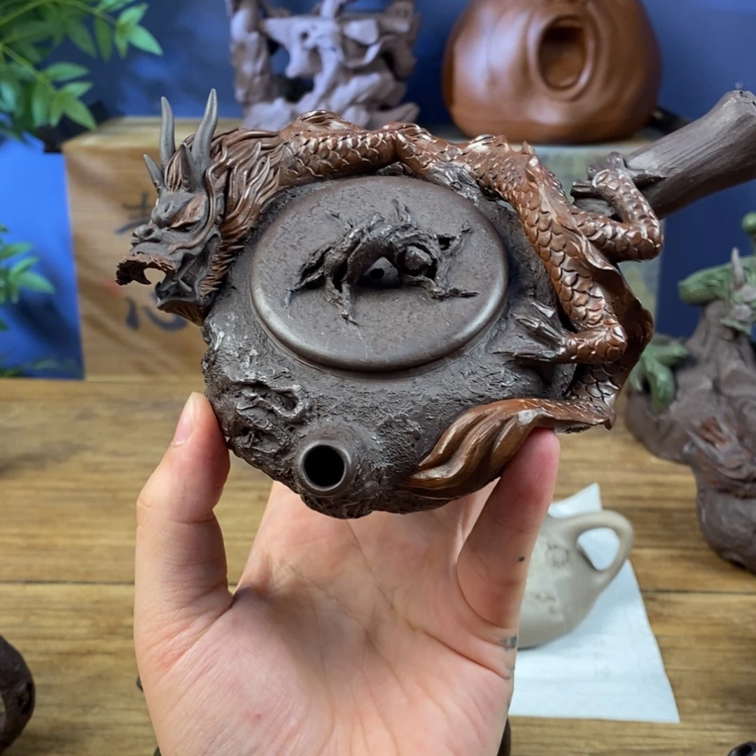 ****浅茶壶紫砂紫砂 龙壶