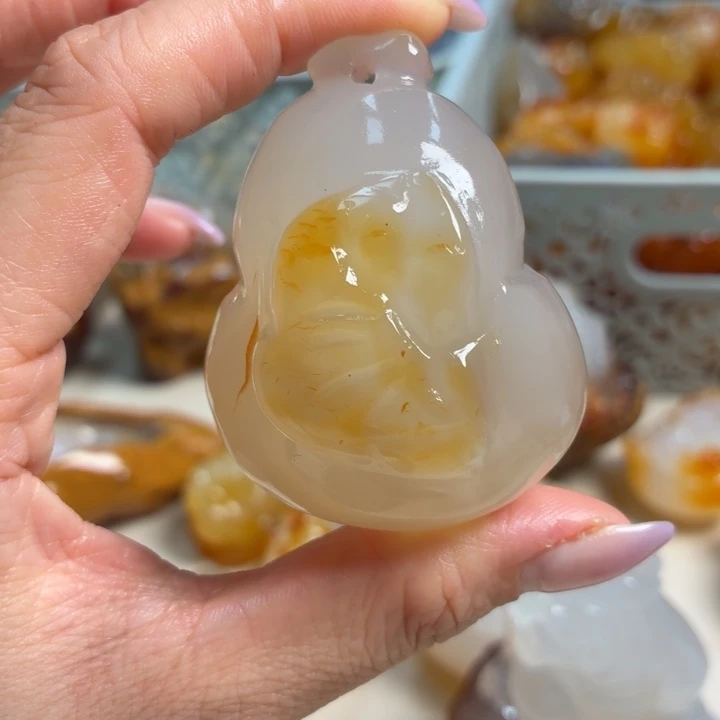 玛瑙/玉髓未镶嵌吊坠(不含链)