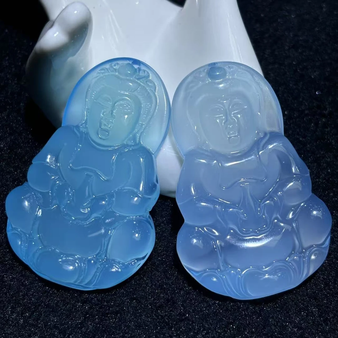 面面来财珠宝S7956-海蓝之谜福神石玛瑙蓝观音-配珠链-多样发其一