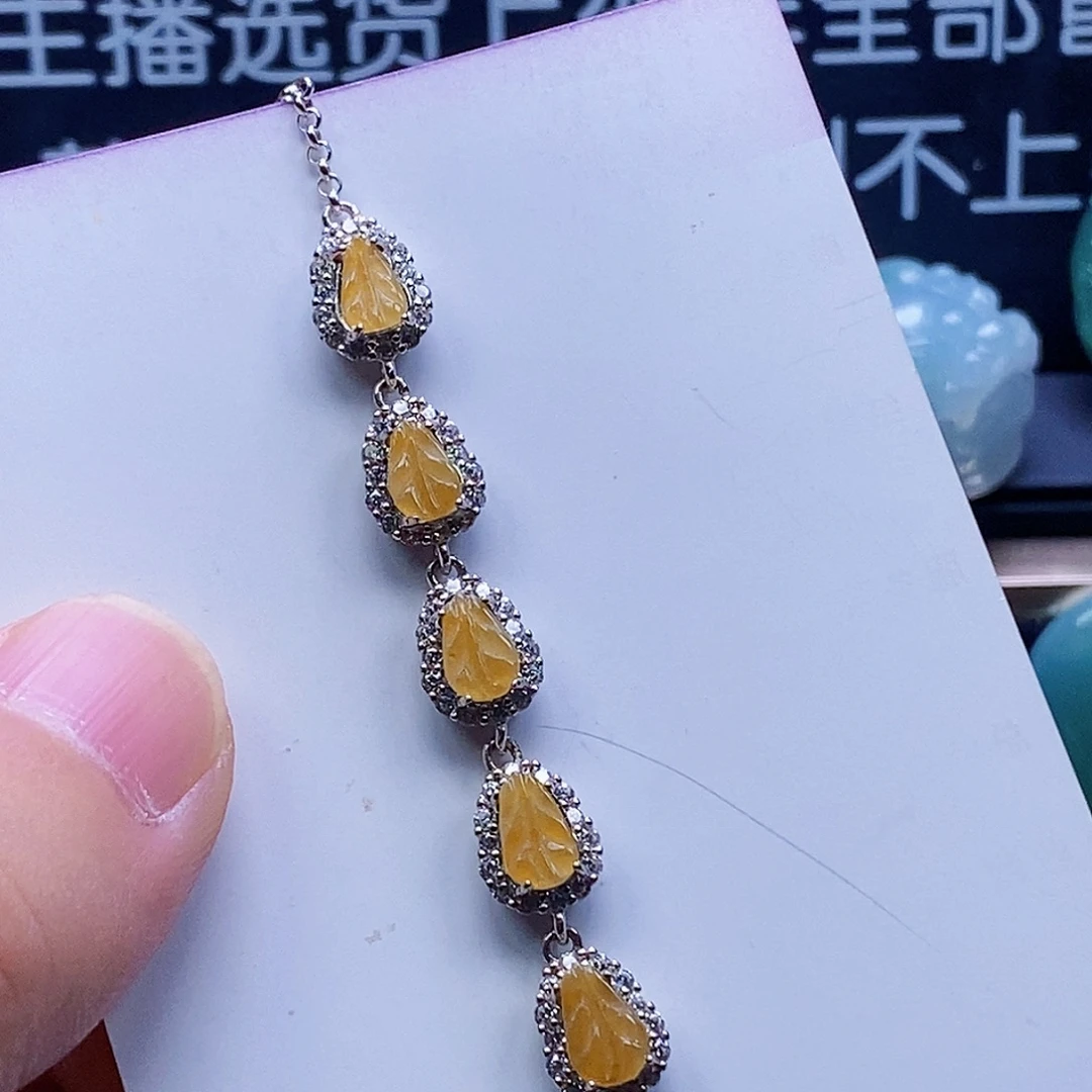 翡翠银S925镶嵌吊坠(不含链)