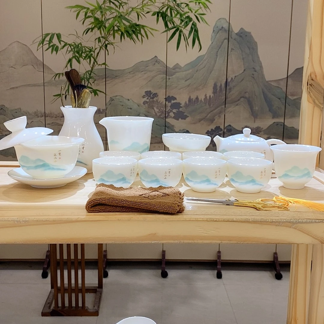 【墨城】羊脂玉瓷一览众山小22头