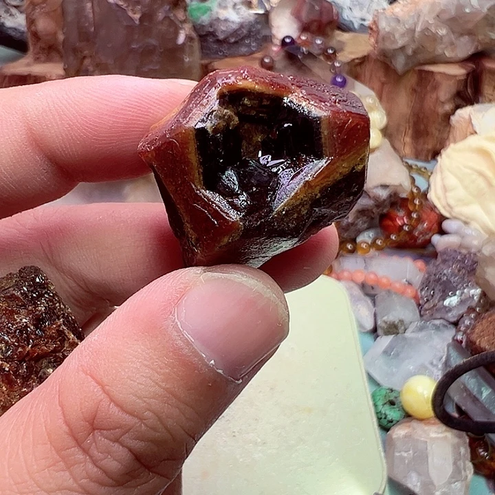 清***竹水晶珠宝半成品未镶嵌