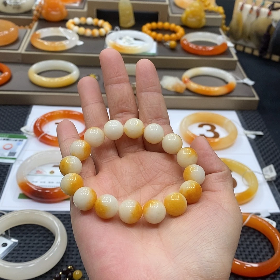 石英质玉（黄龙玉）未镶嵌手串