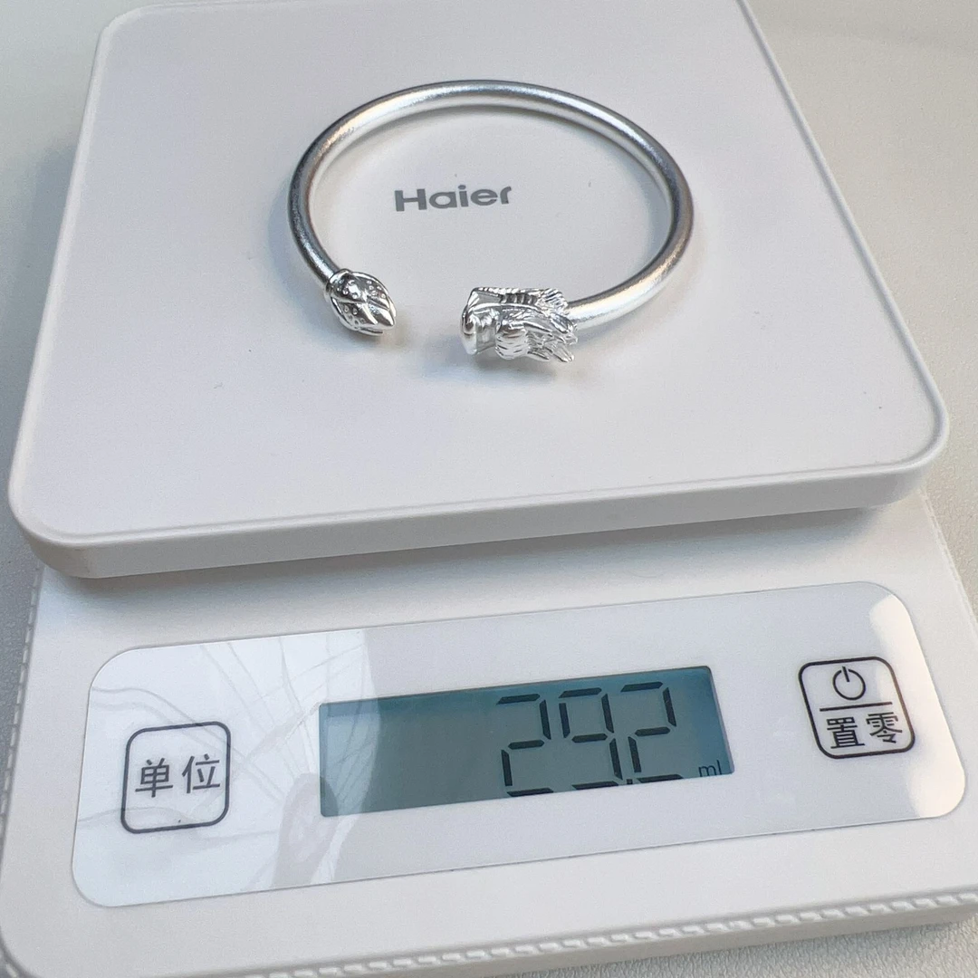 足银手镯 908灵龙古法手镯轻奢气质时尚经典