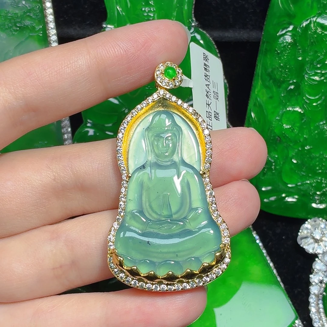 翡翠未镶嵌颈饰天然A货翡翠