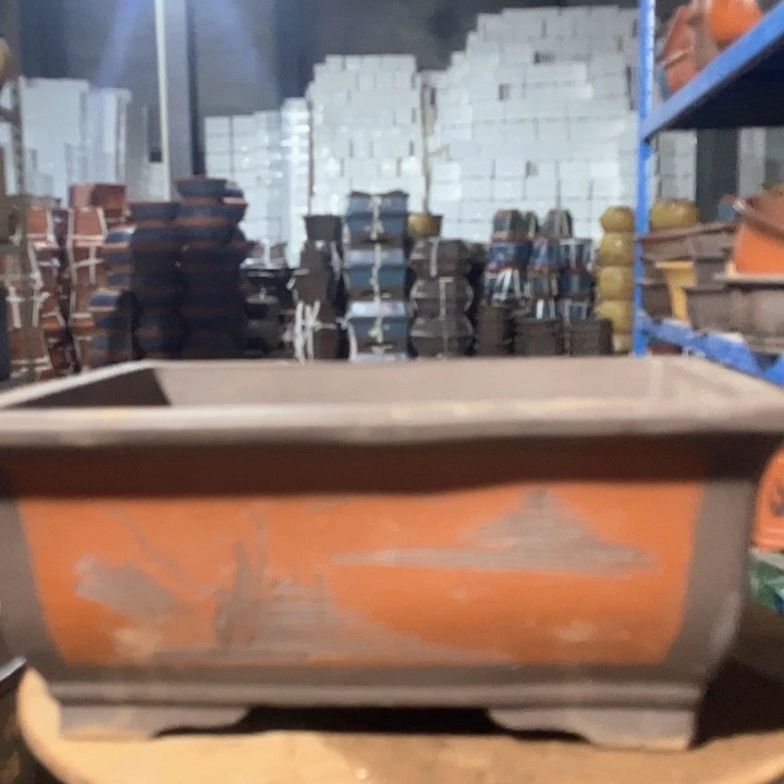 40红色马槽花盆花盆