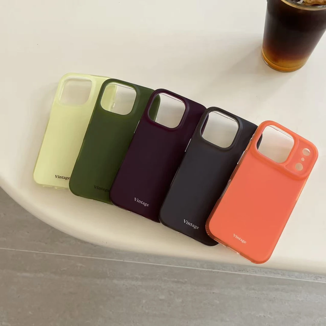 简约ins纯色磨砂情侣手机壳适用苹果16新款iPhone17双层15/14防摔
