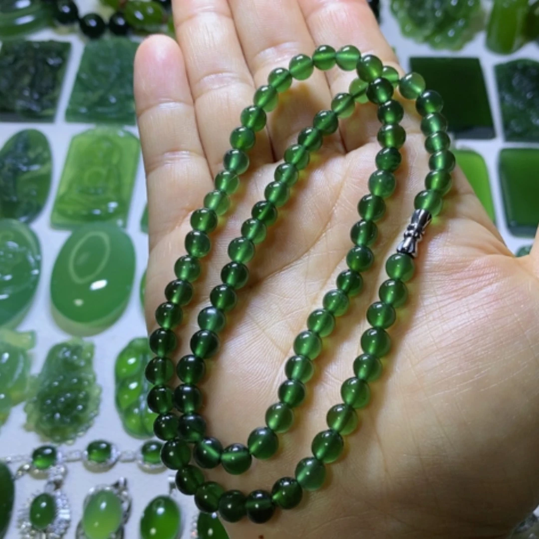 【闪购商品】蛇纹石玉项链未镶嵌