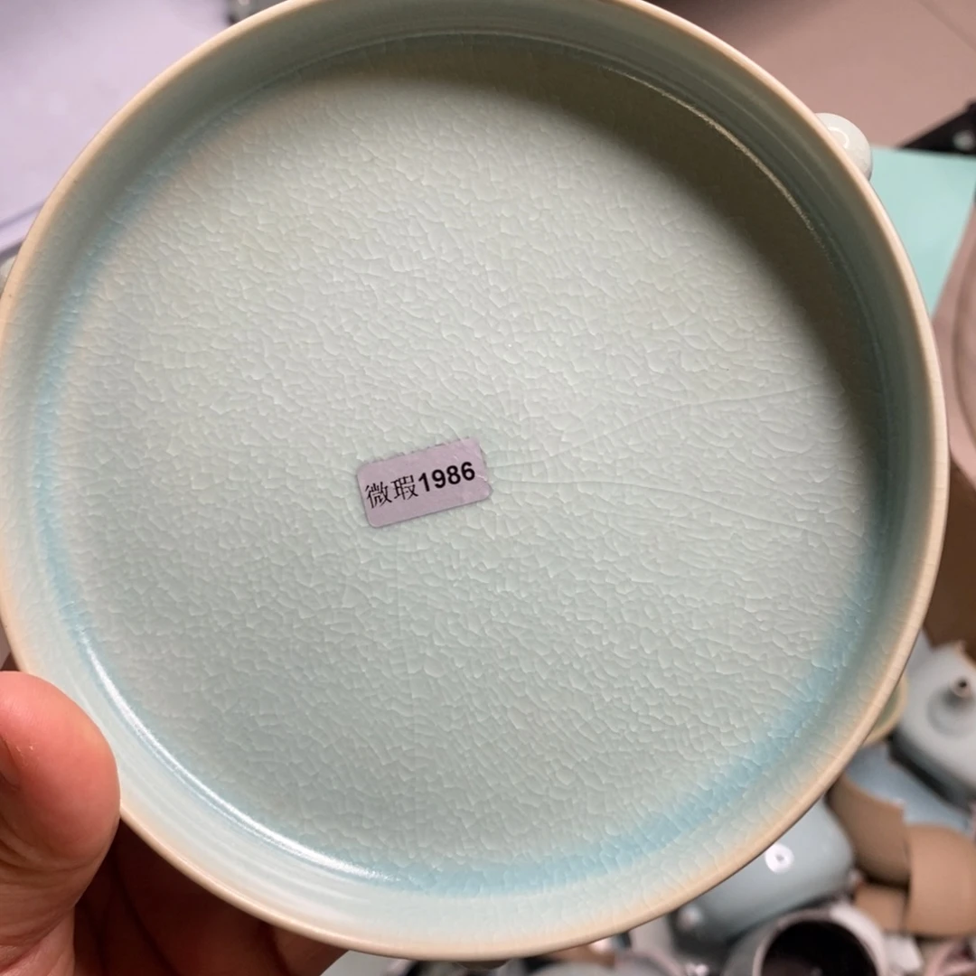 瓷片平*汝州原矿原釉微瑕1986