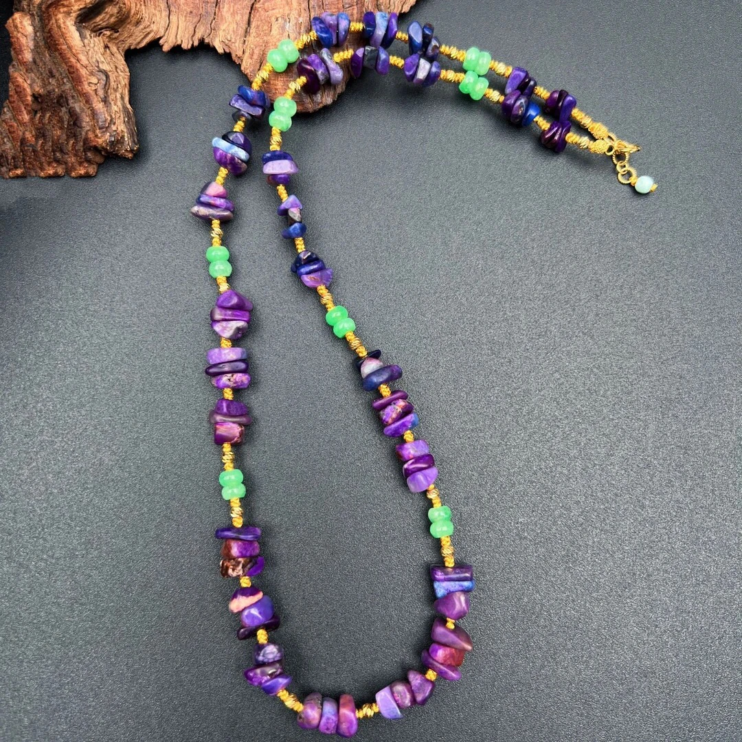 【耿总珠宝】天然舒俱来项链随型翡翠18K/6多样性发一B42D5