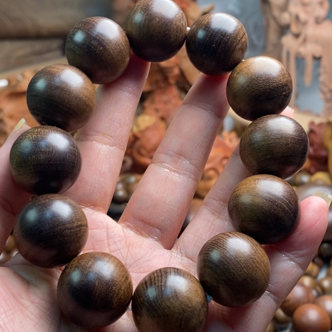 老***童手串/手链檀香木印度迈索尔老山檀大瑕疵奶香2.0