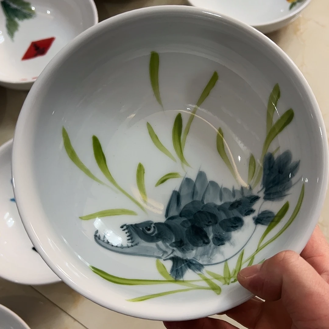 瓷片景德镇陶瓷手工手绘制作