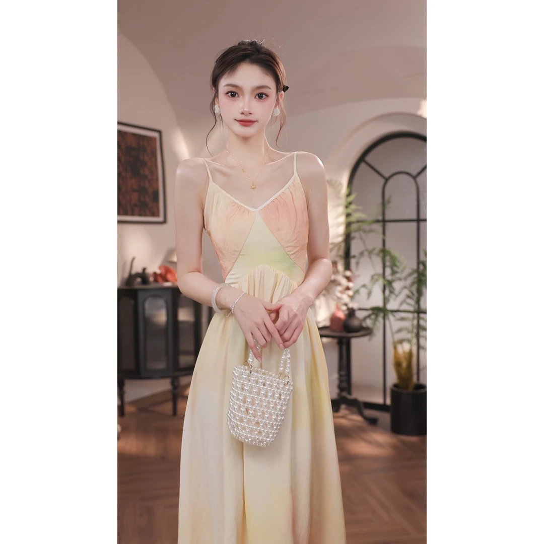 WBR-【春野楼兰】新款显瘦收腰设计感连衣裙-B7122K