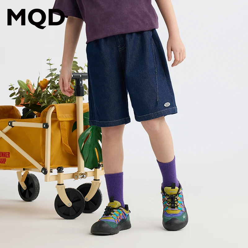 牛仔裤短裤男童女童裤子夏季薄款儿童夏装童装男孩中大童新品MQD