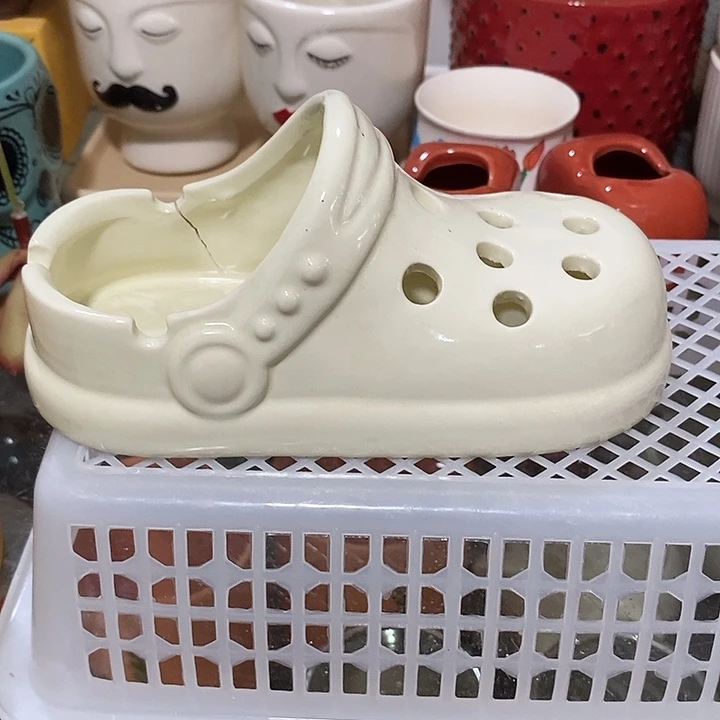 摆件陶盆有孔 微瑕介意勿拍