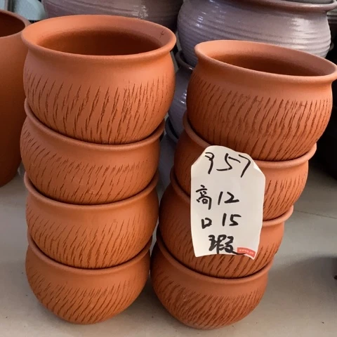 粗陶红陶花盆957