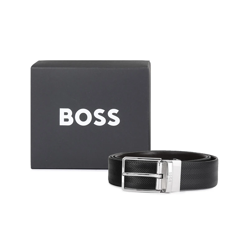 Hugo Boss雨果博斯 男士可裁剪双面腰带3.5cm 50513415