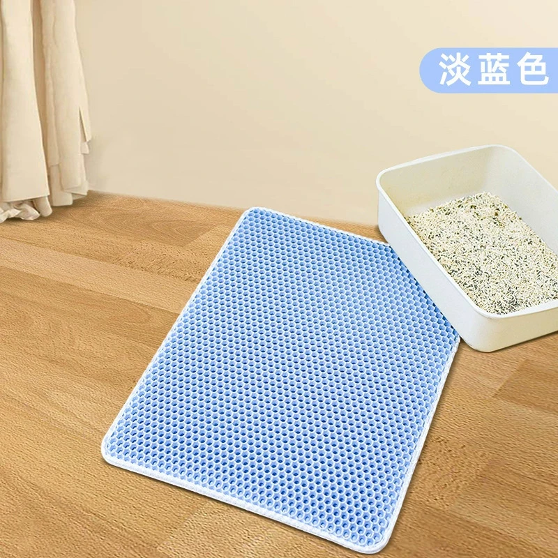 双层55x75cm加厚猫砂垫防外溅过滤控砂耐磨耐抓可水洗猫咪用品