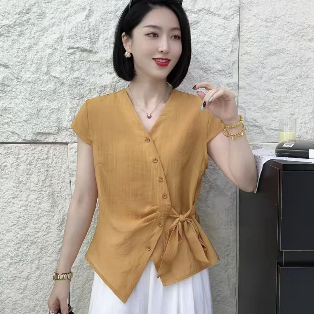 夏季新款时尚洋气百搭减龄显瘦女短袖气质T恤上衣