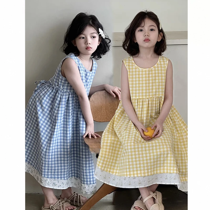 现货【百分百棉】郝叔童品夏季新款2025高货女童棉布连衣裙潮HE5218