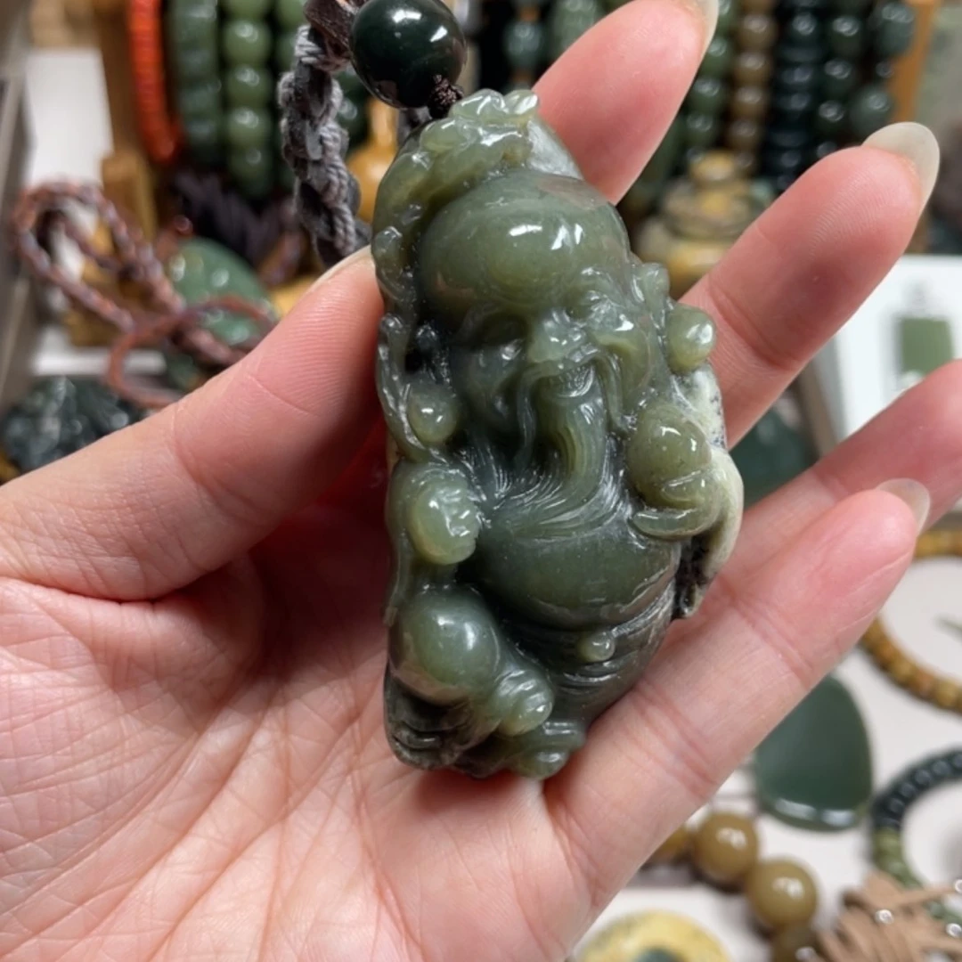 【闪购商品】岫岩河磨玉（透闪石质玉）手把件未镶嵌