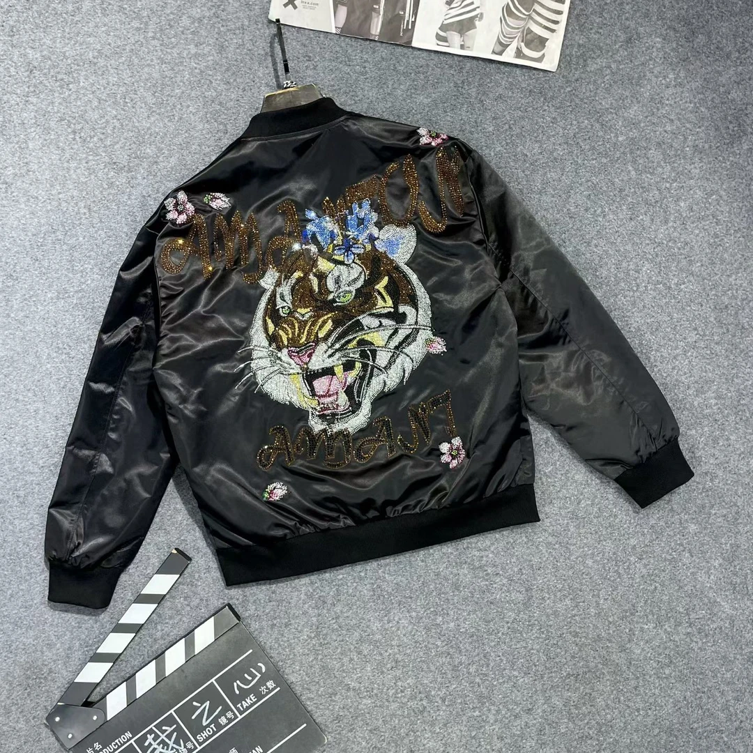 立领拉链不褪色男士黑色重工夹克飞行员皮夹克时尚