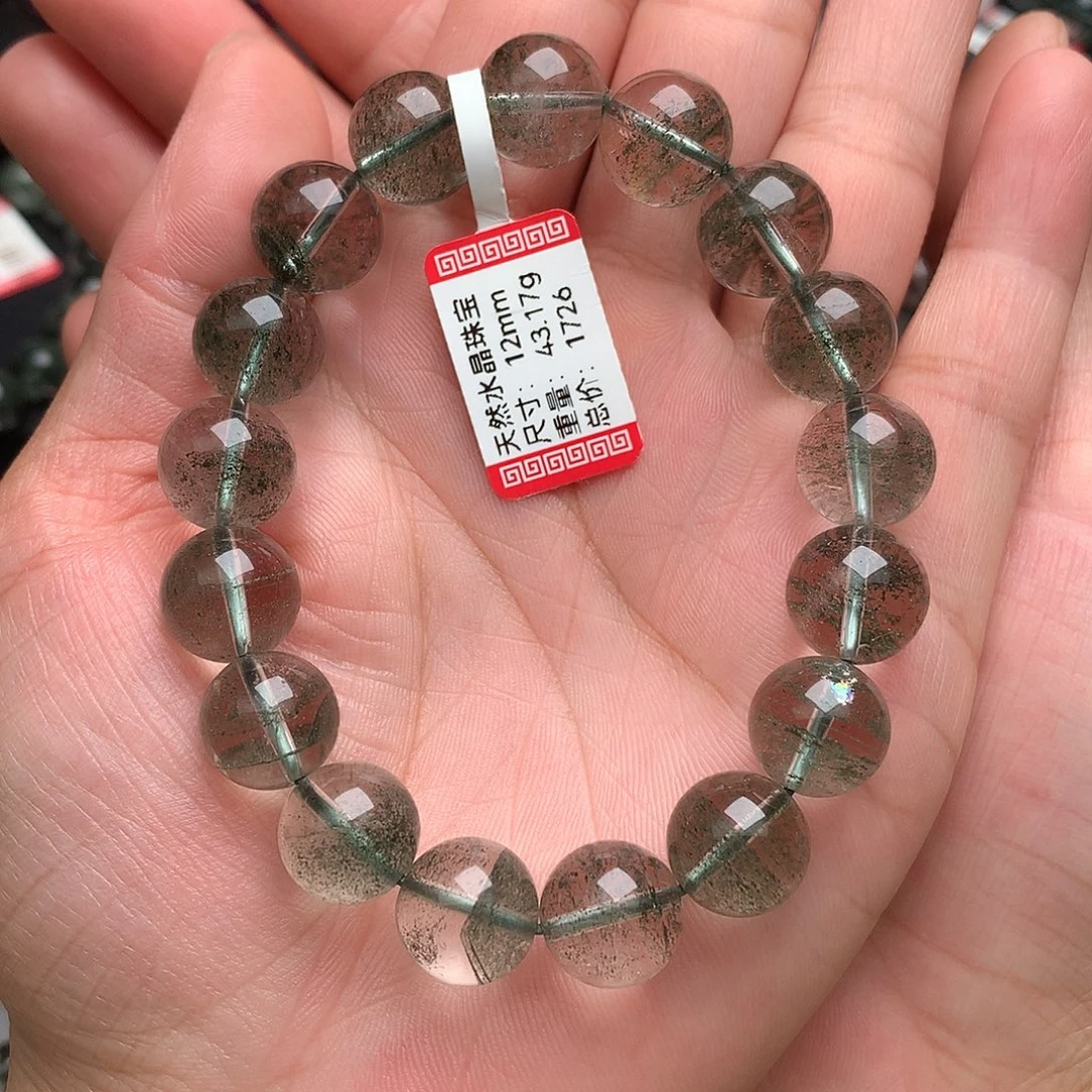 未镶嵌手串水晶绿幽灵千层满天星12