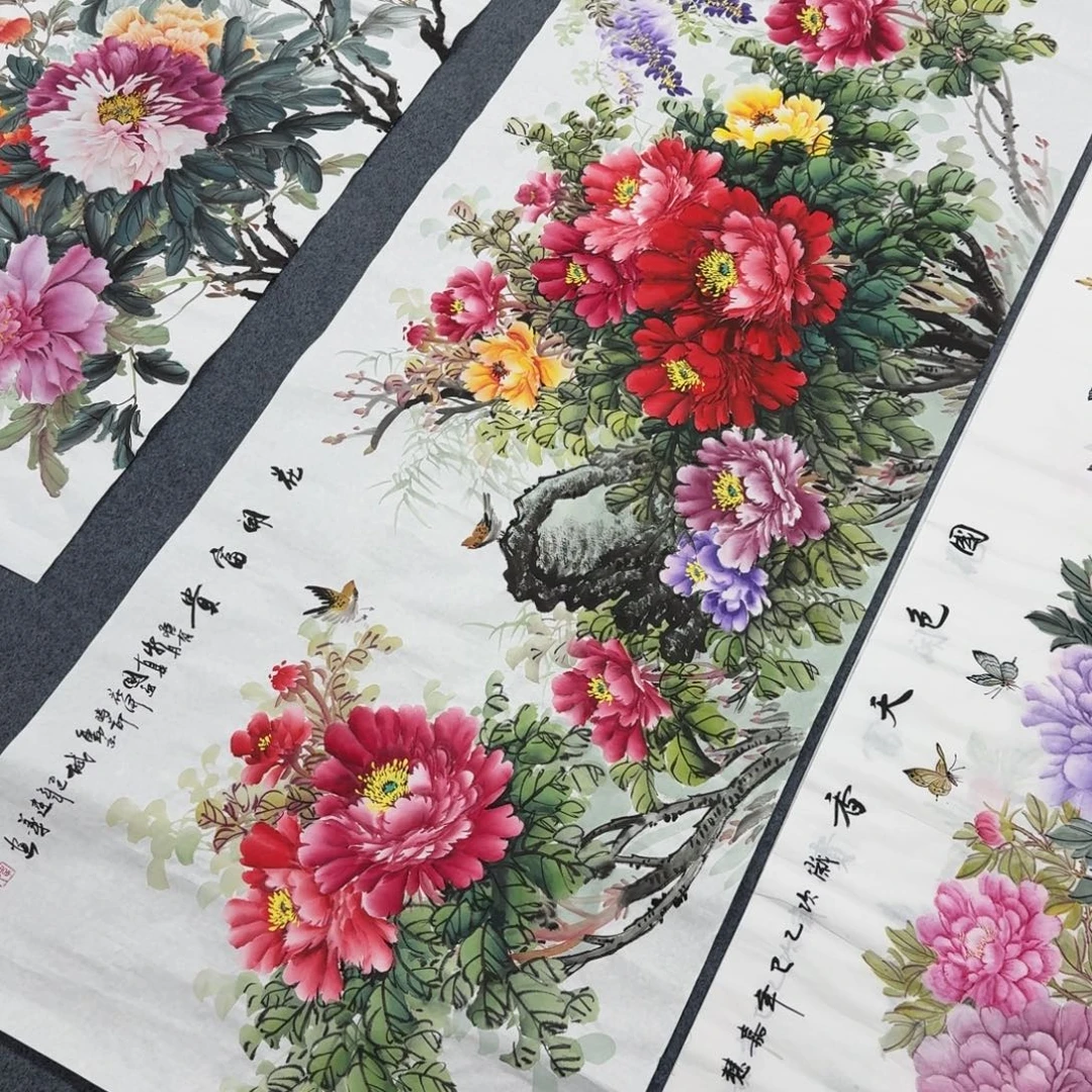 田***哥国画尺寸70X180纯手绘作品