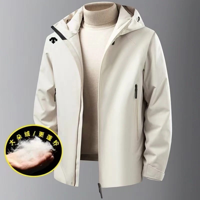 【商场同款】迪桑2025秋冬新款男士户外休闲运动羽绒冲锋衣外套上衣