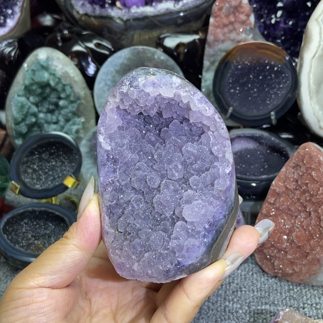 未镶嵌摆件紫晶水晶