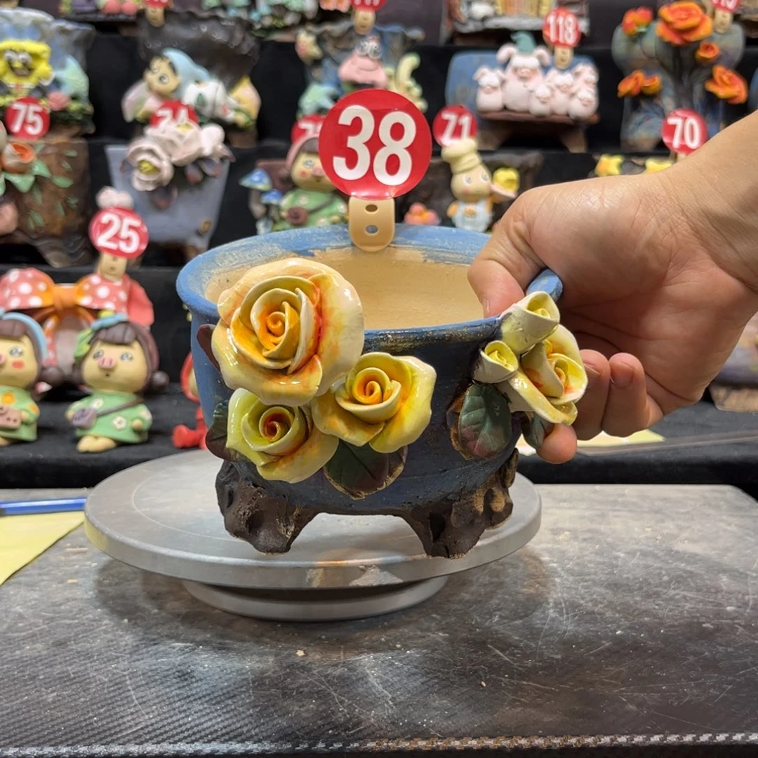 我***愈白狐花器多肉花盆