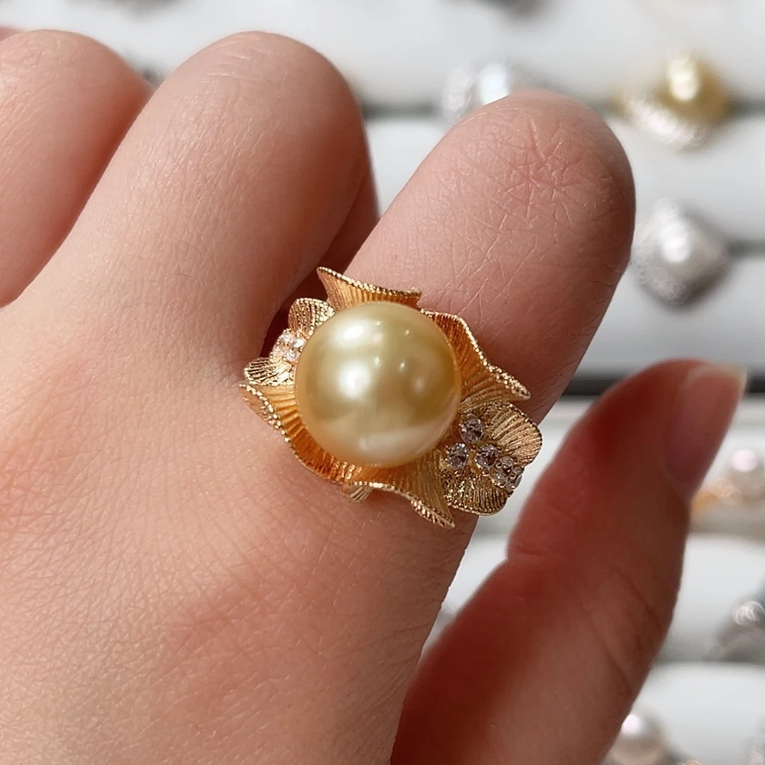 海水珍珠戒指银S925镶嵌