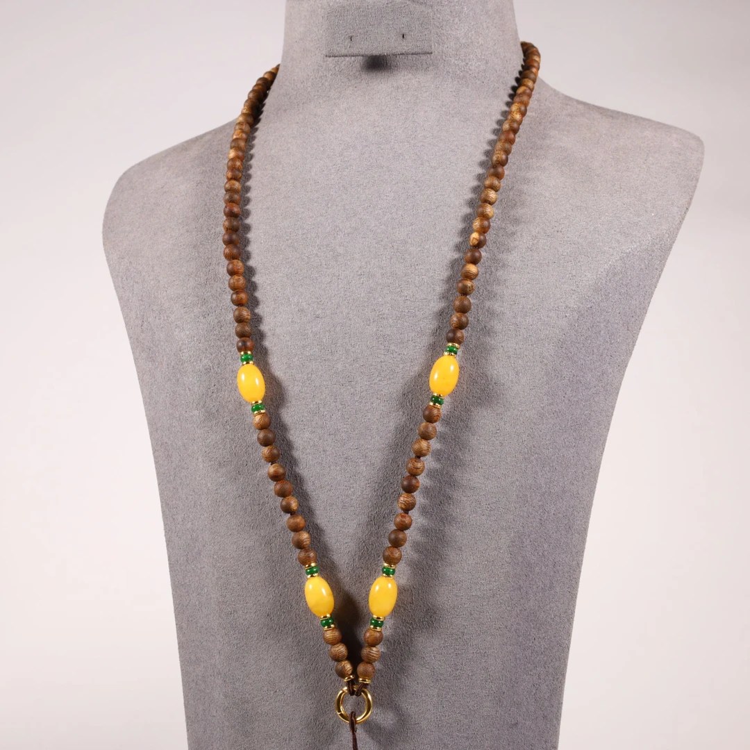 【安沉香伴】心如珠宝 蜜蜡枣珠沉香万能链 250919136127