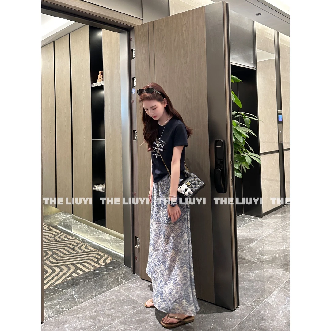 【LIUYI】反差魅力~夏季高级感气质显瘦半身裙55286