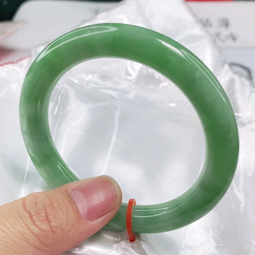 未镶嵌手镯翡翠54.3圈口圆条