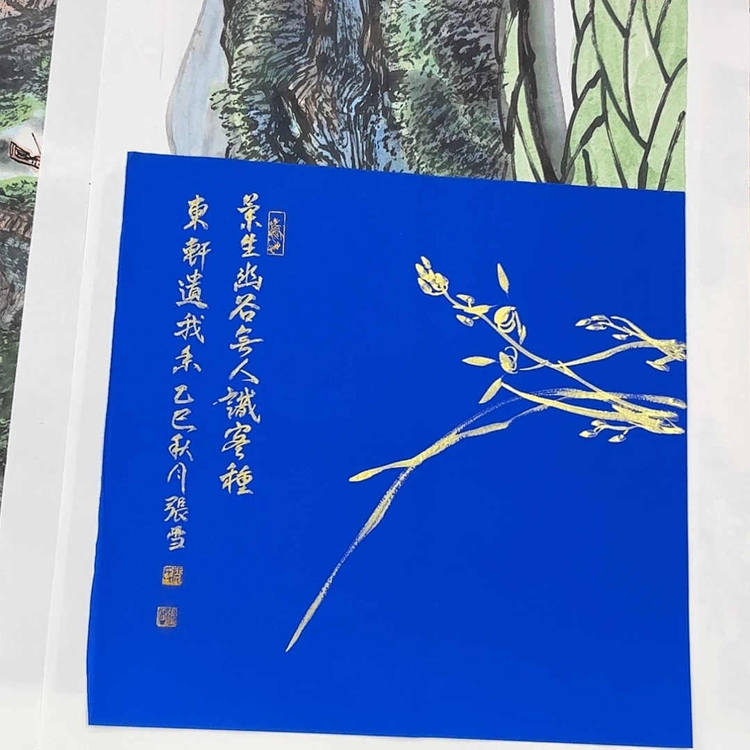 国画张雪老师三尺斗花鸟奇