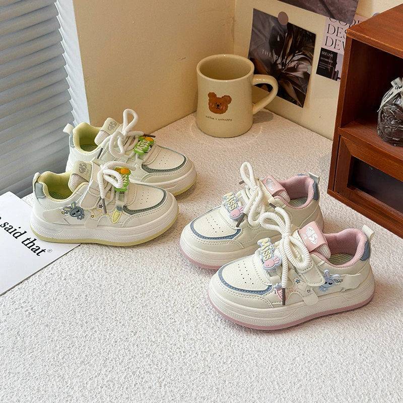 儿童运动鞋女童百搭韩系小白鞋2025春秋新款男童板鞋透气休闲鞋子
