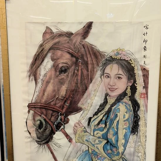 国画3.2平尺带框发作品