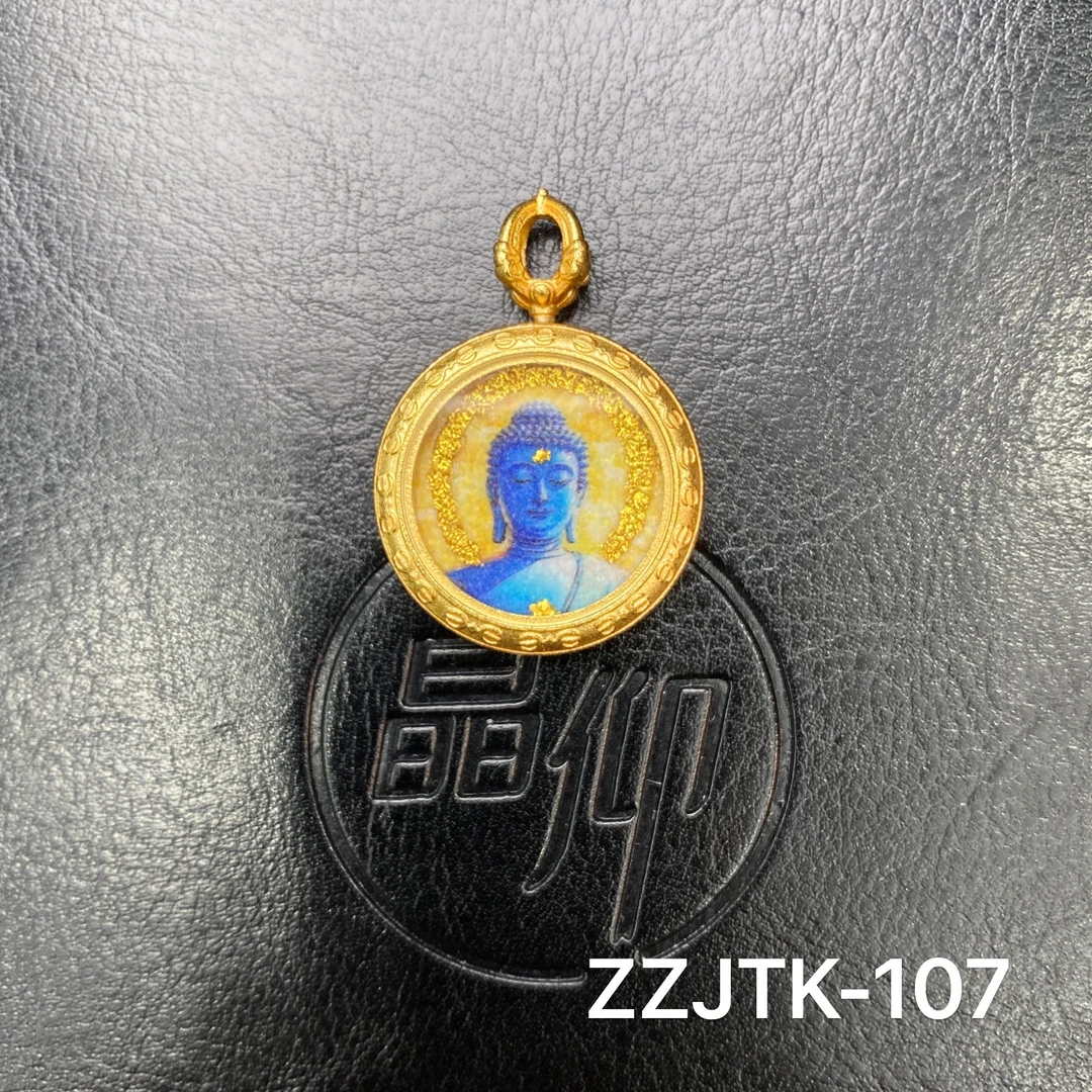 晶仰ZZJTK-107精品蓝面药老师手工砂唐卡