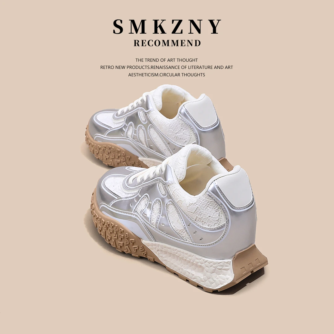 小个子厚底7CM内增高德训鞋女夏季百搭透气休闲超火阿甘鞋Y1015