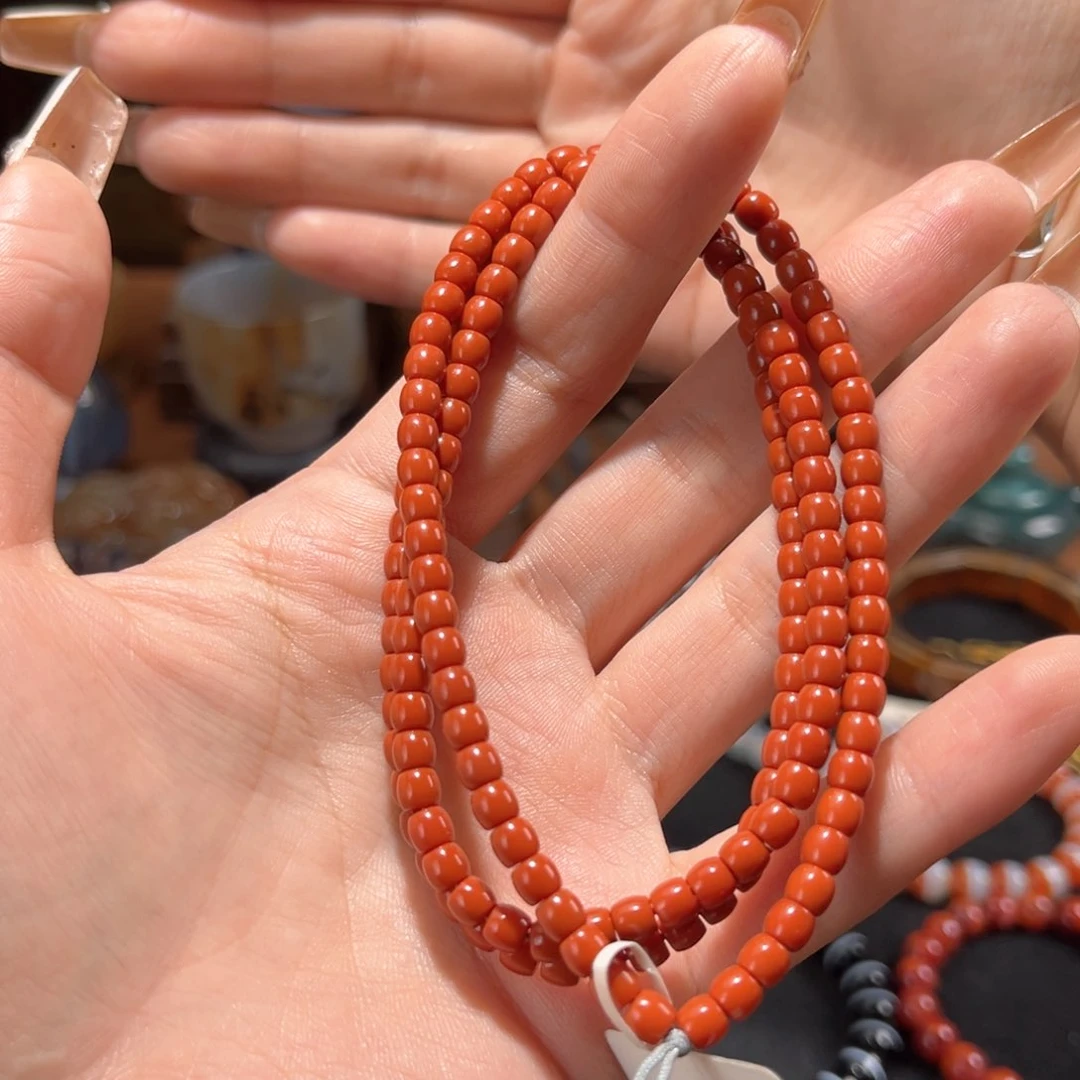 玛瑙/玉髓珠串未镶嵌锐*