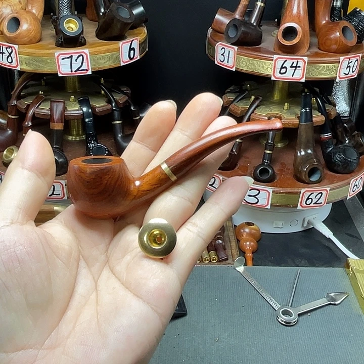 红酸枝炭层三用小烟斗