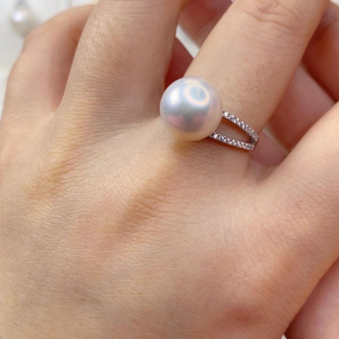 淡水珍珠戒指合金