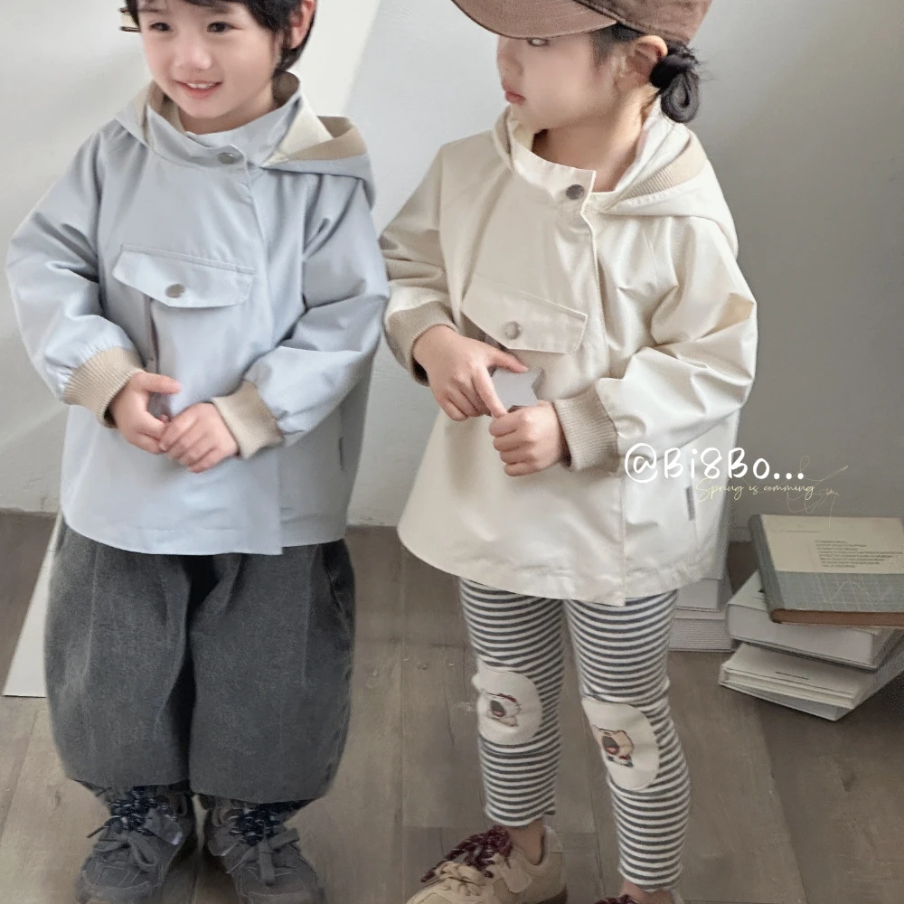 【萌姐专属】bi8bo新款韩版简约风高级感三防尖尖帽风衣外套 31116