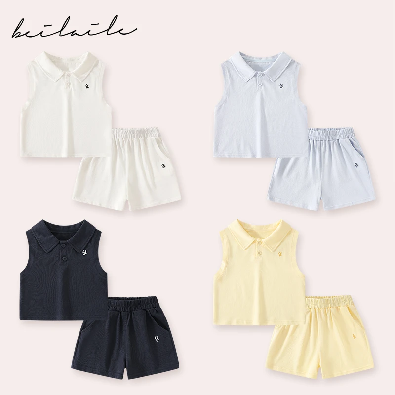 【雪花纱刺绣套装  】婴儿两件套夏装男女宝宝套装上下装E2