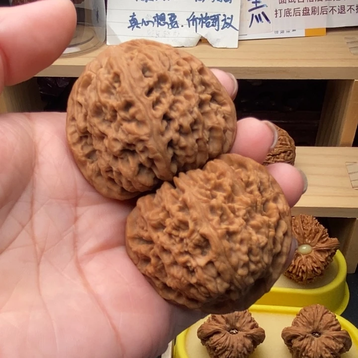 吊坠文玩核桃乌**托三角球将大凹复刻底45尺1037
