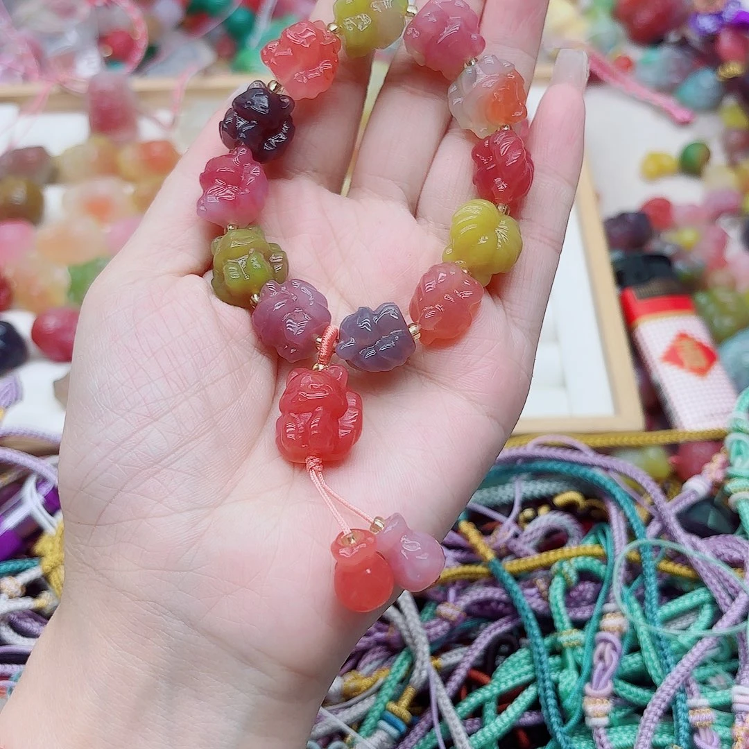 琪***儿玛瑙/玉髓未镶嵌手链盐源15