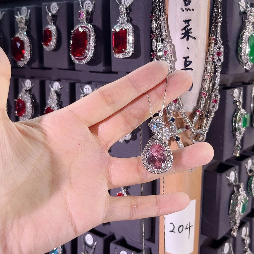 颈饰蓝宝石银S925镶嵌